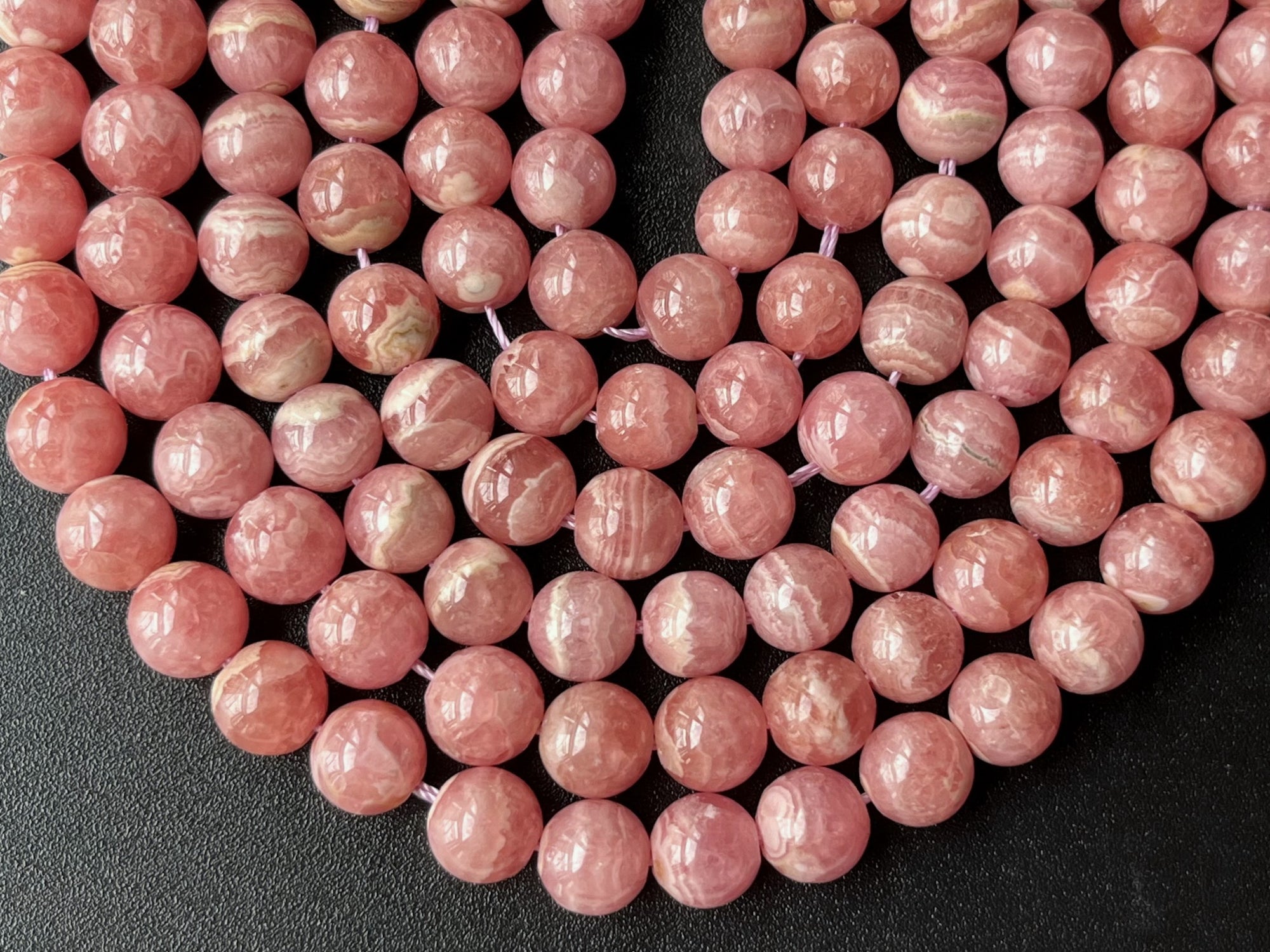 15.5" 7.5~8mm Rhodochrosite Round Beads AA Quality, red semi-precious stone,Argentina Rhodochrosite