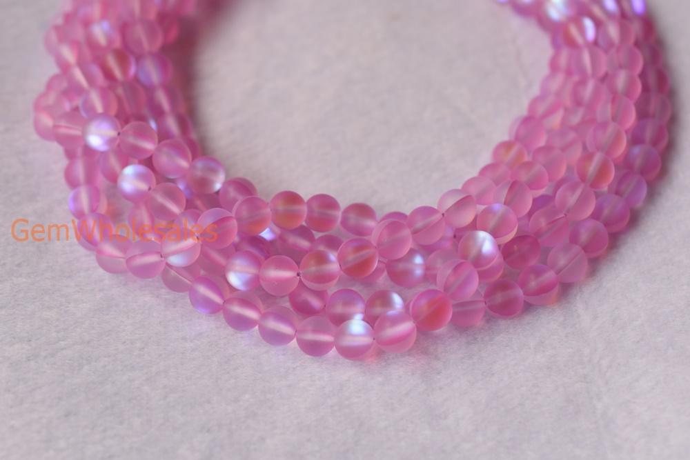 Synthetic Moonstone - Round- beads supplier