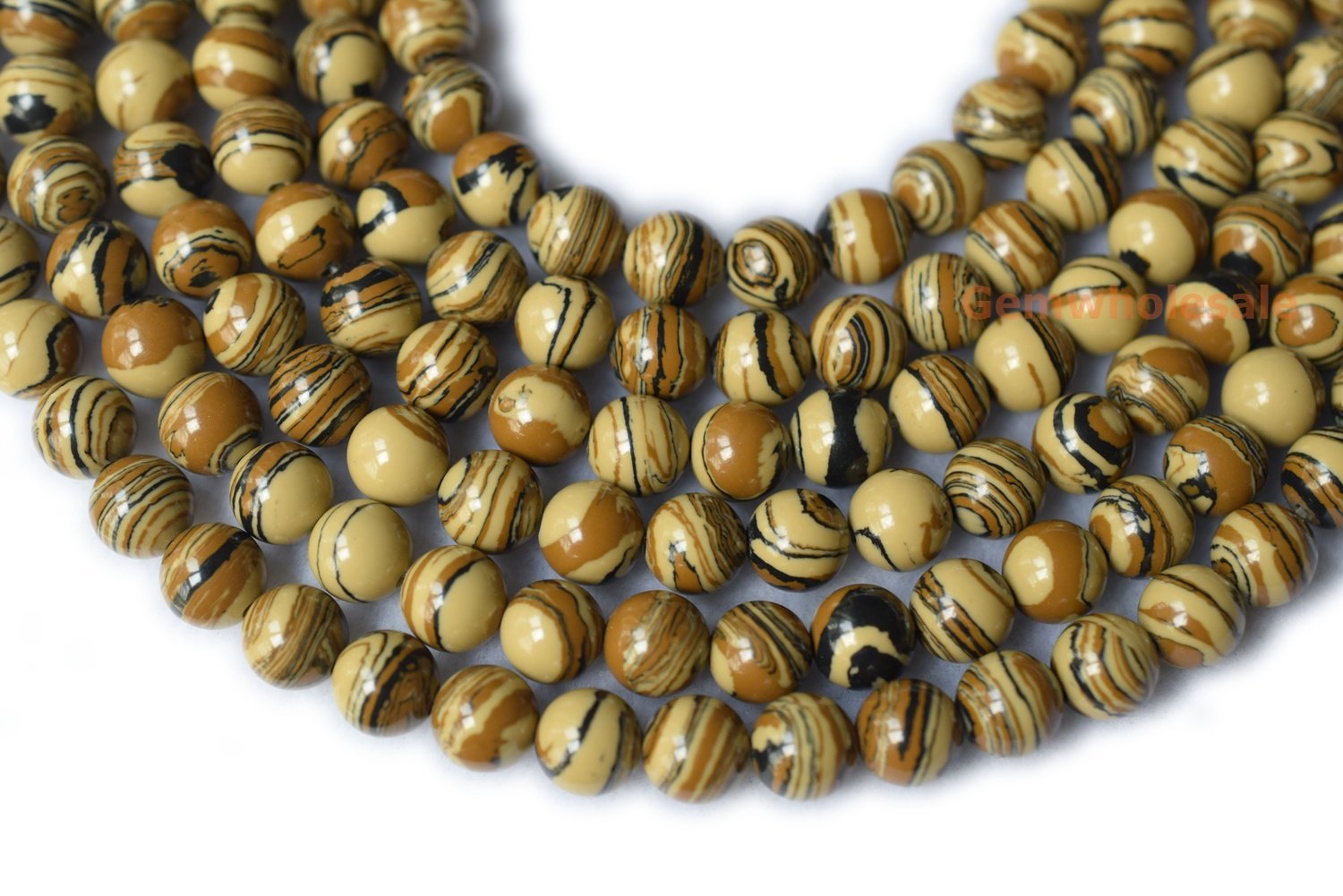 Wood jasper - Round- beads supplier