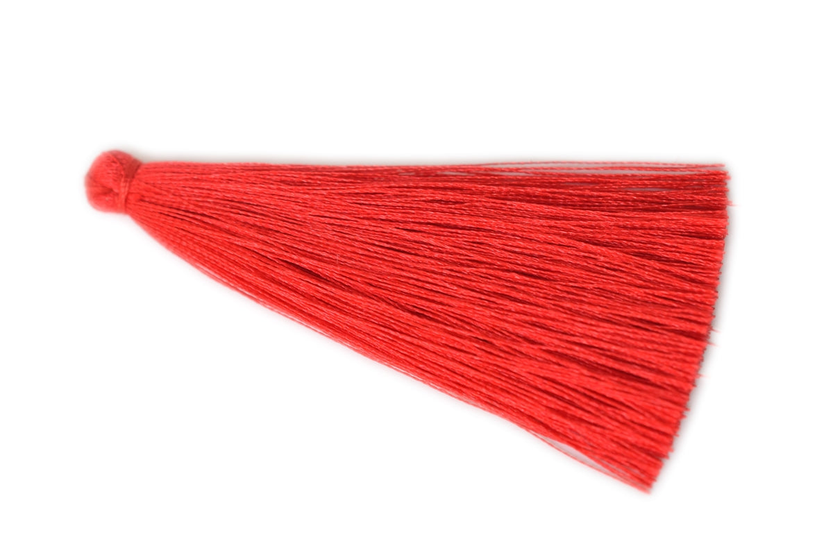 10PCS 6.5cm High Quality Red Handmade silky Thread Tassels