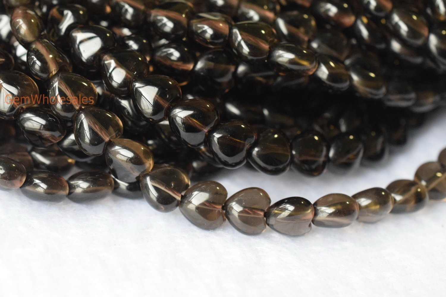 Smoky quartz - Heart- beads supplier