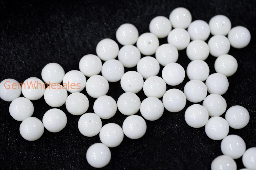 White agate - Round- beads supplier