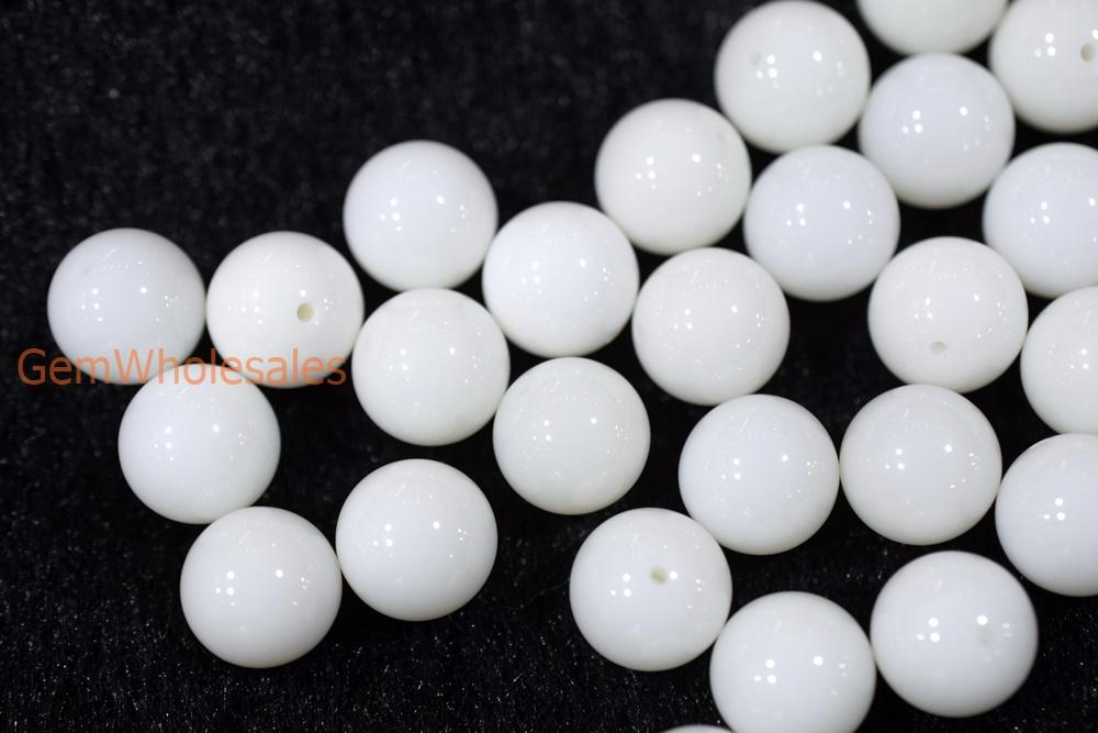 White agate - Round- beads supplier