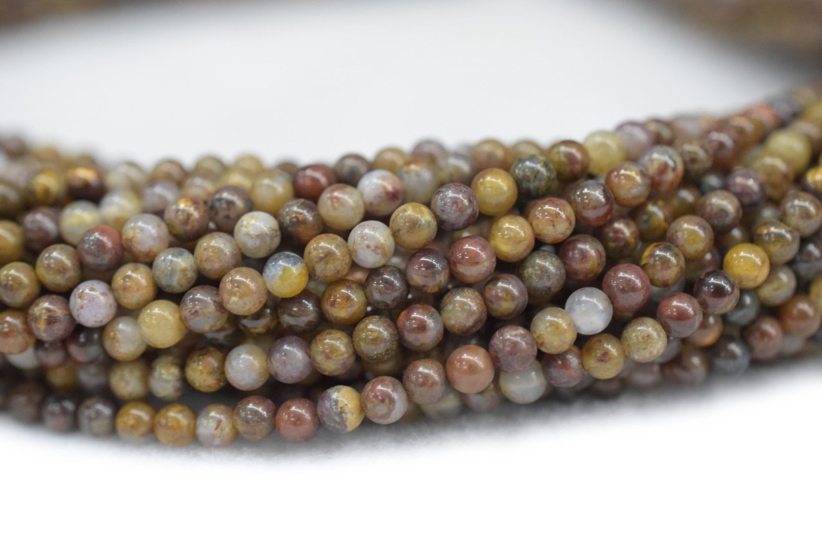 15.5" 3mm natural pietersite round beads,brown yellow black color round gemstone beads