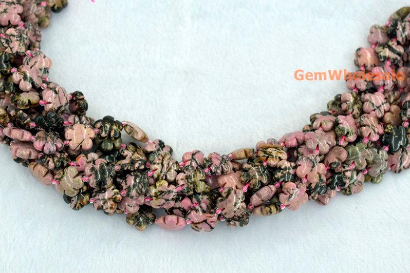 Rhodonite - Flower- beads supplier
