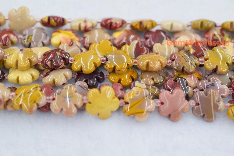 Moukaite,Mookaite - Flower- beads supplier