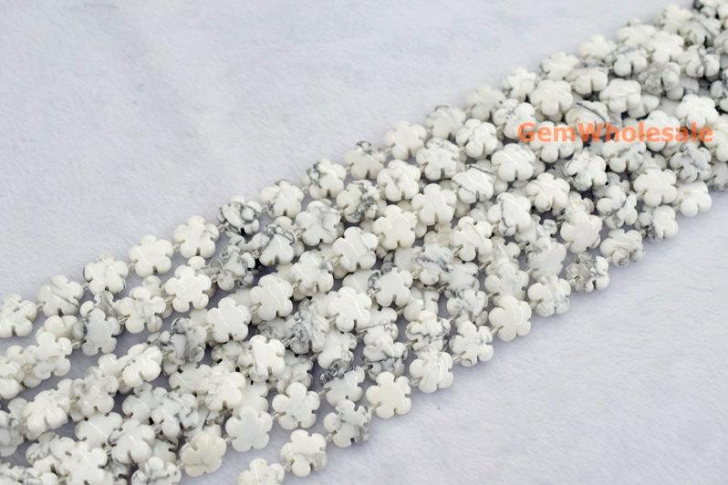 Howlite - Flower- beads supplier