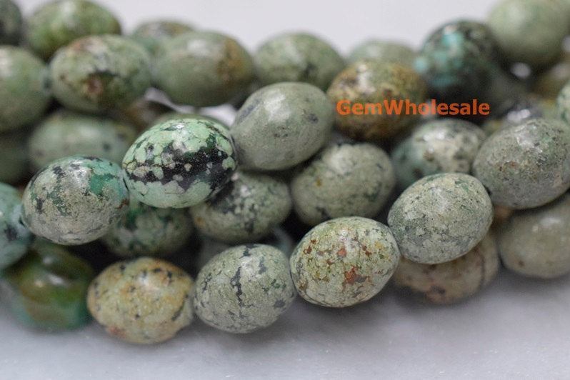 15.5" 8x10mm African turquoise olive beads, African turquoise rice beads,barrel beads, Y0lf
