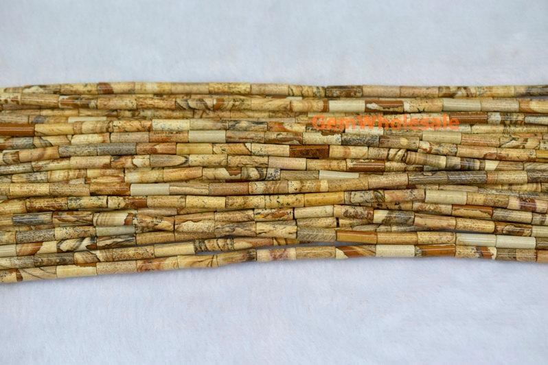 Picture stone - Tube- beads supplier