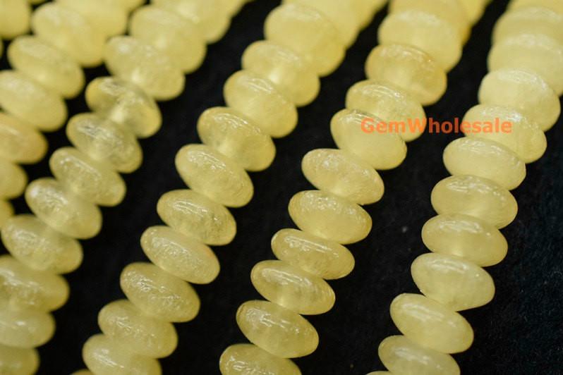 Yellow jade - Rondelle- beads supplier