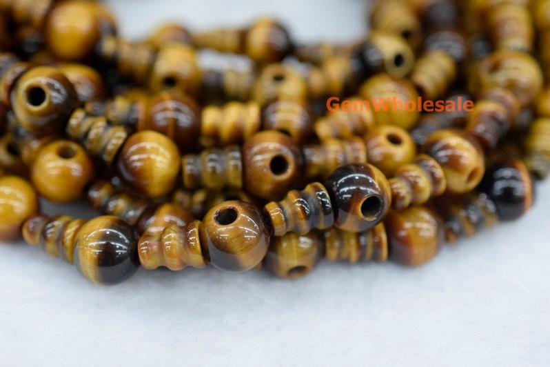 Yellow tiger eye - T hole- beads supplier