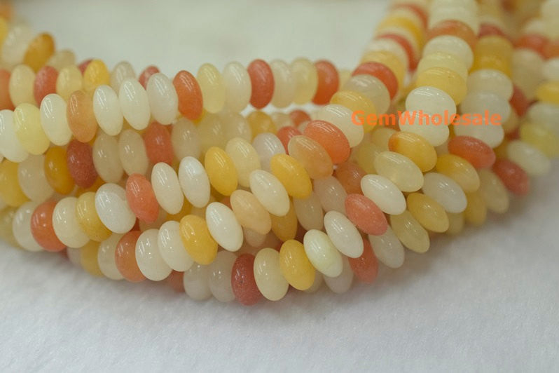 Old yellow jade - Rondelle- beads supplier