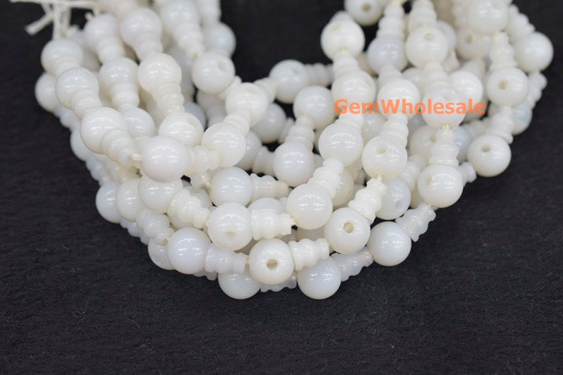 White agate - T hole- beads supplier
