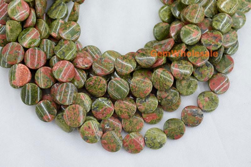 Unakite - Coin- beads supplier