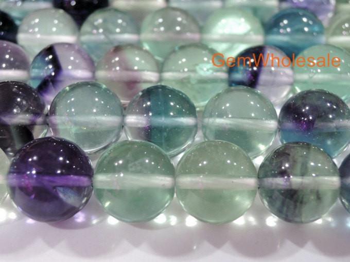 15.5" Natural rainbow fluorite stone round beads 4mm/6mm/8mm/10mm/12mm