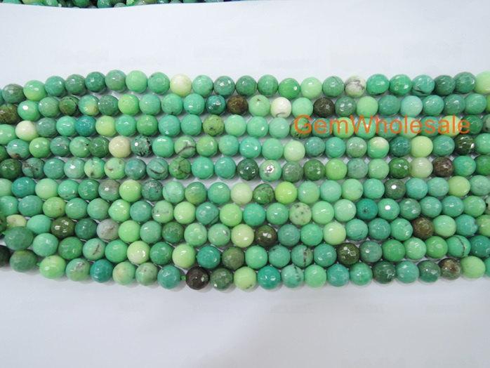 Moss green opal - Round faceted- beads supplier