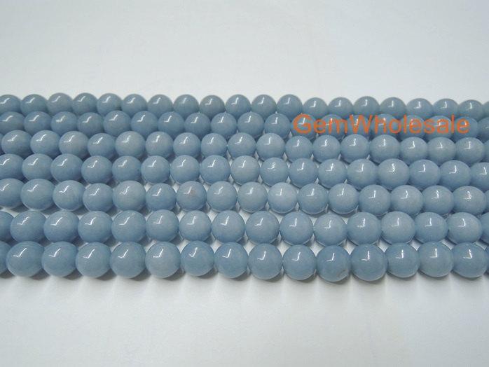 15.5" 8mm Natural angelite stone round beads,blue gemstone