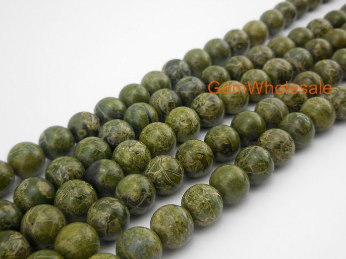 Green Hedge stone - Round- beads supplier