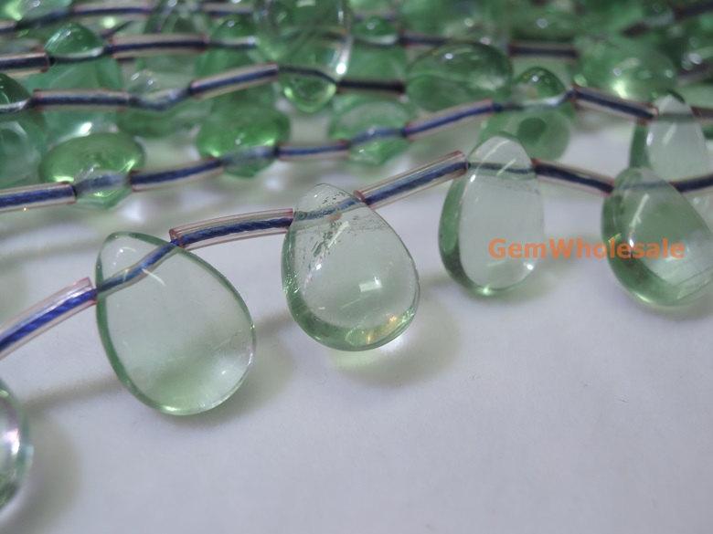 Green fluorite - Teardrop- beads supplier