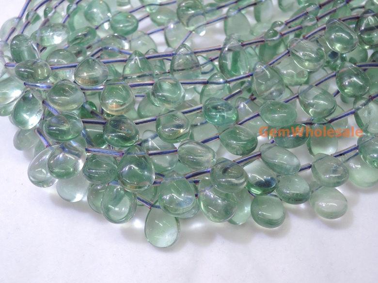 Green fluorite - Teardrop- beads supplier