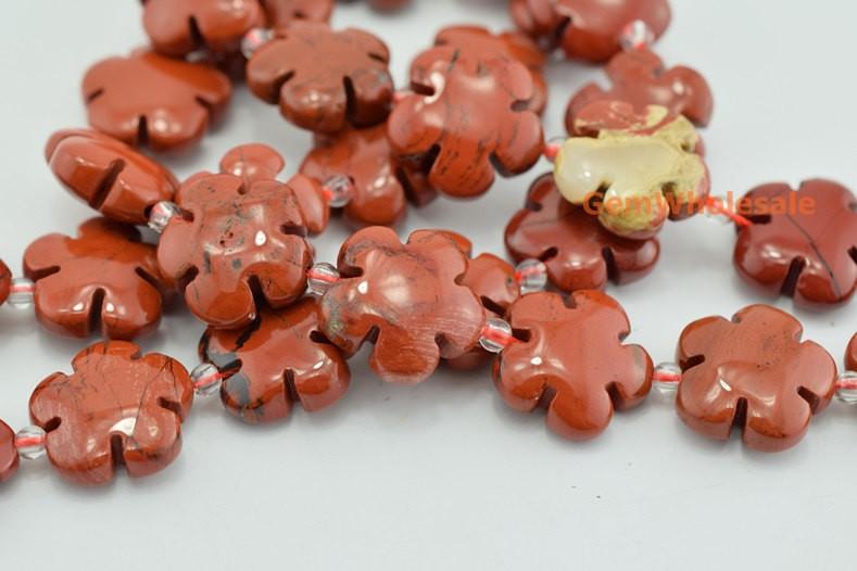 Red jasper - Flower- beads supplier