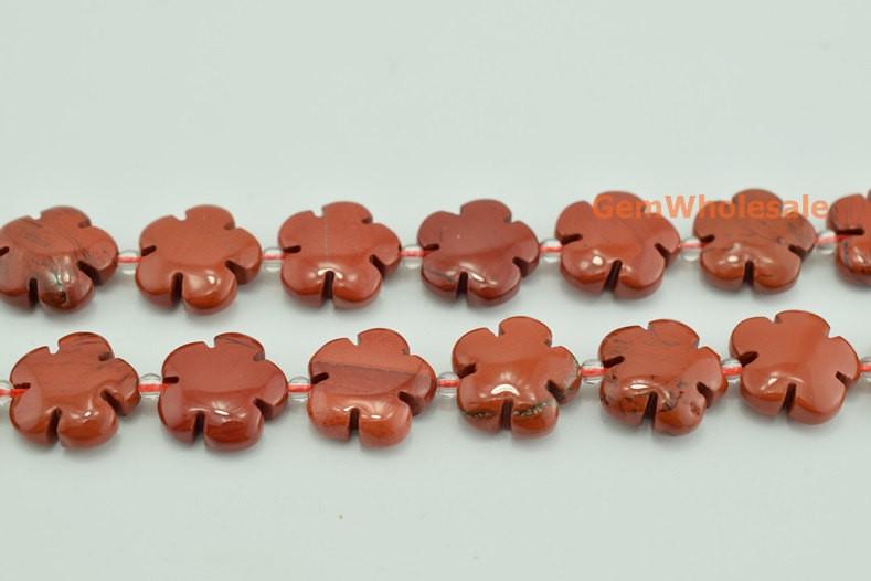 Red jasper - Flower- beads supplier