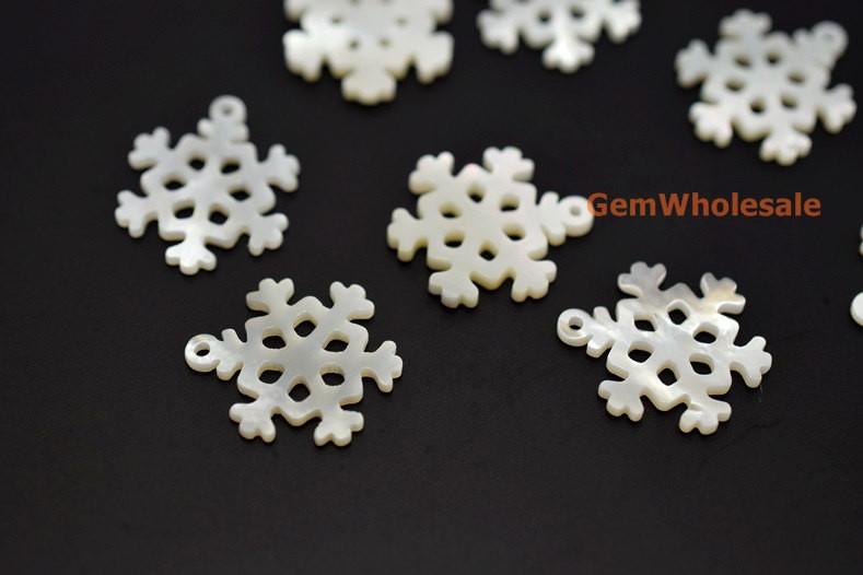 White MOP - Snowflake- beads supplier