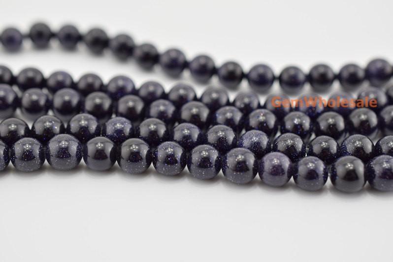 15" Blue Sandstone 6mm/8mm/10mm round beads, blue sandstone round beads
