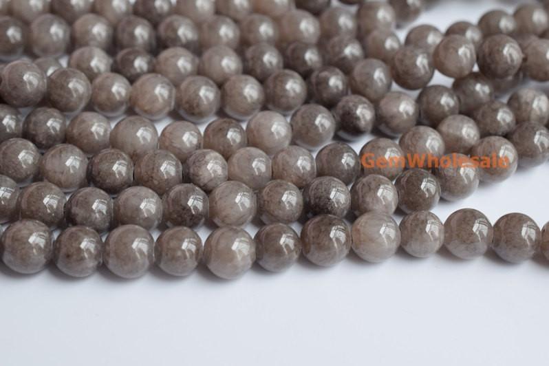 15.5" 6mm/8mm/10mm/12mm mouse grey dyed jade Round beads gemstone