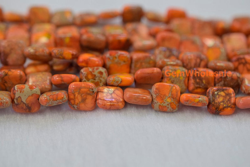 Sediment,impression jasper,emperor jasper - Square- beads supplier