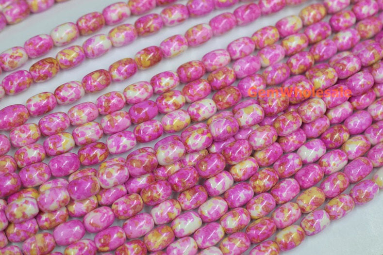 Rain flower stone - Barrel- beads supplier