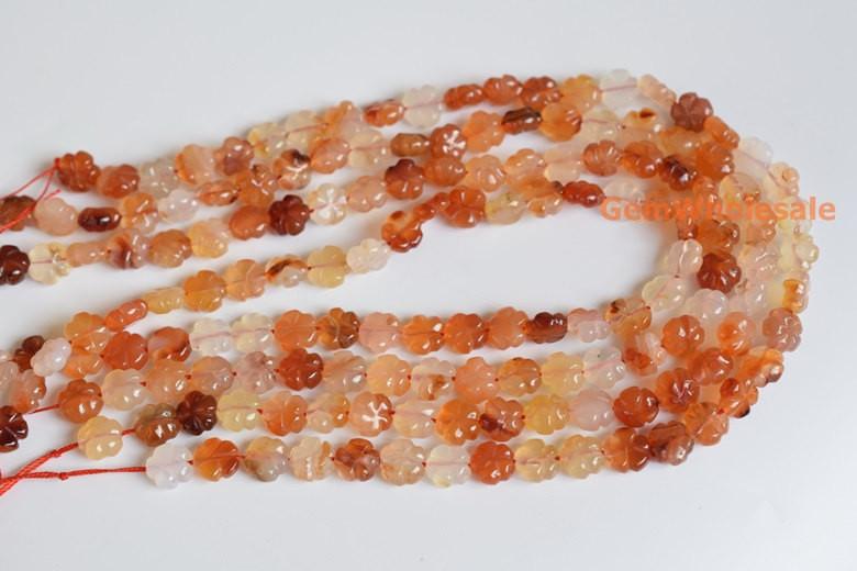Carnelian - flower- beads supplier