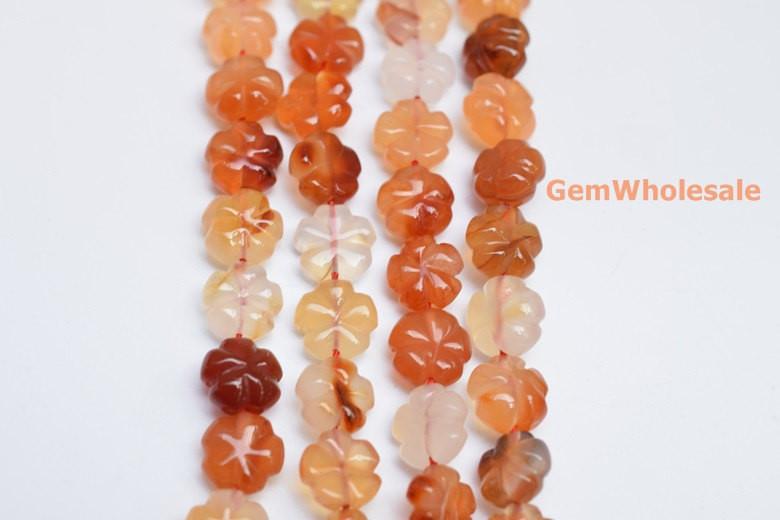 Carnelian - flower- beads supplier