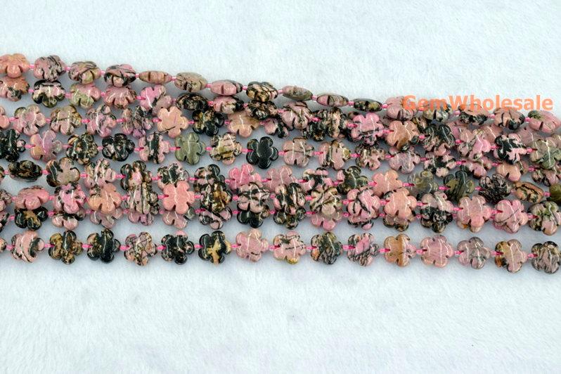 Rhodonite - Flower- beads supplier