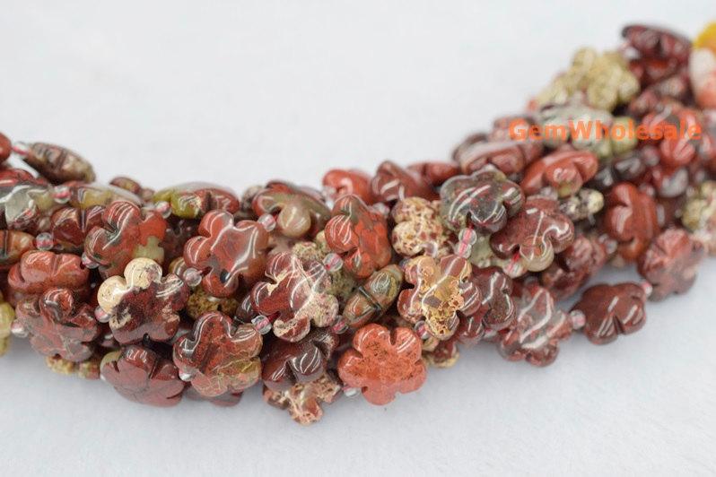 Red flower jasper - Flower- beads supplier