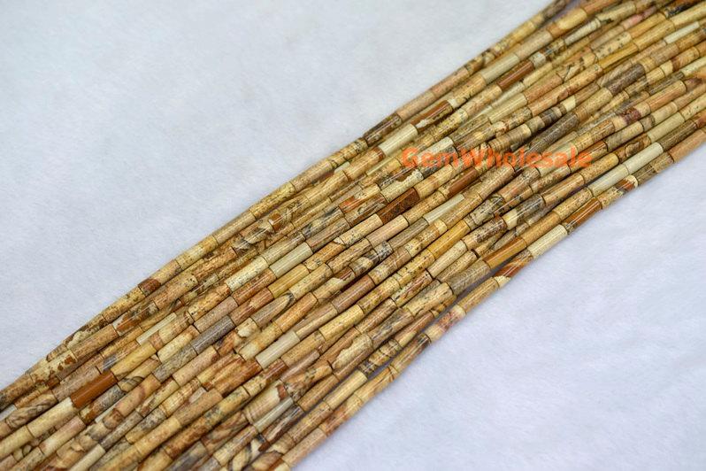 Picture stone - Tube- beads supplier