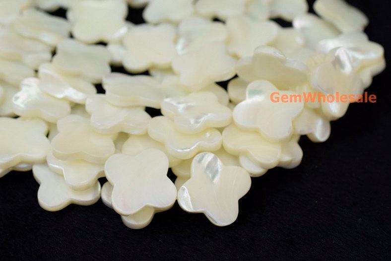 15.5" 8mm/10mm/12mm white MOP Quatrefoil Beads,mother of pearl